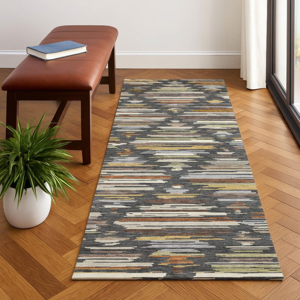 Dalyn Rug Company Kenner Charcoal 2'3" x 7'6" Runner, , large
