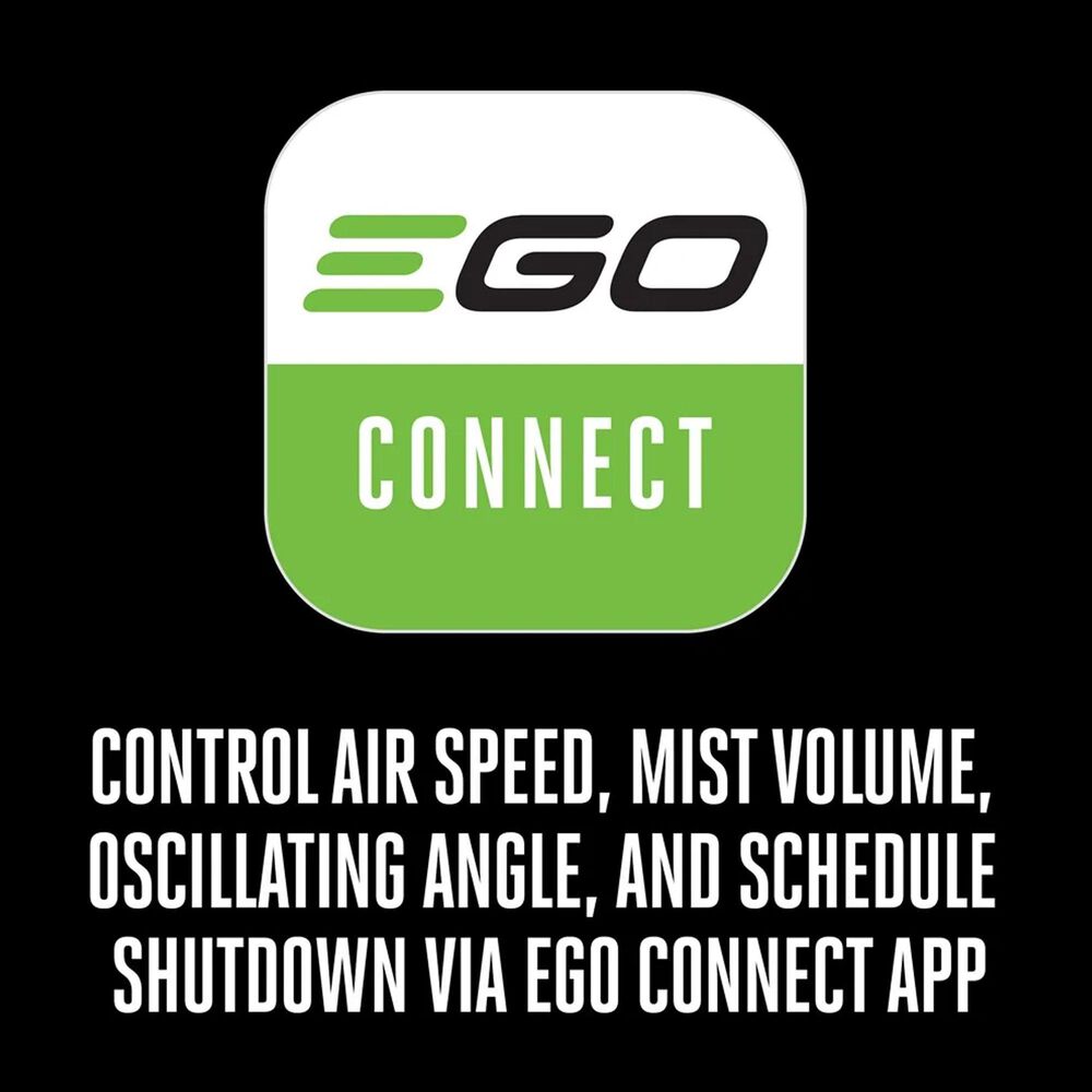 EGO 10&quot; Oscillating Misting Fan Tool Only in Gray and Black, , large