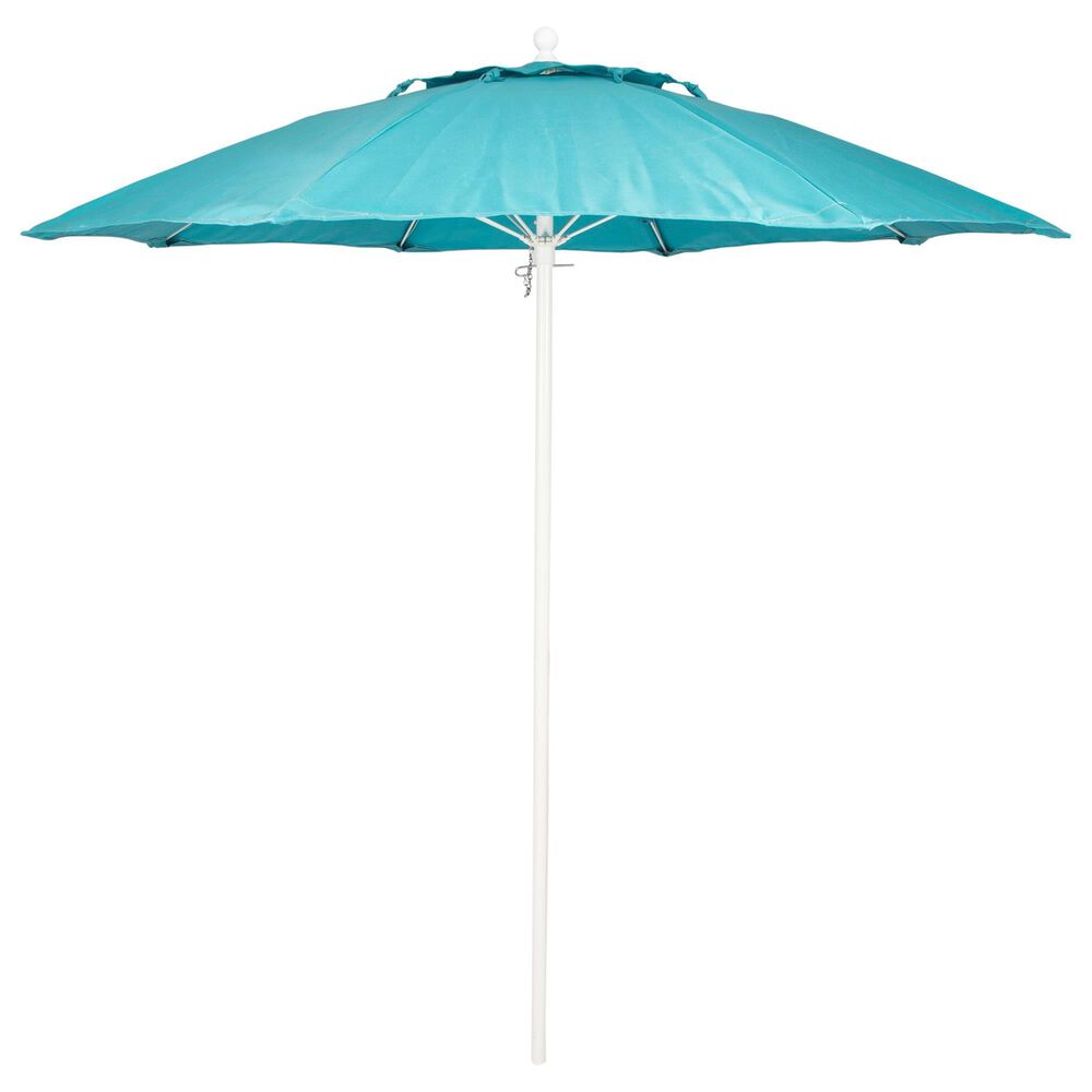 Floating Luxuries Side Table with Umbrella in White and Aruba, , large
