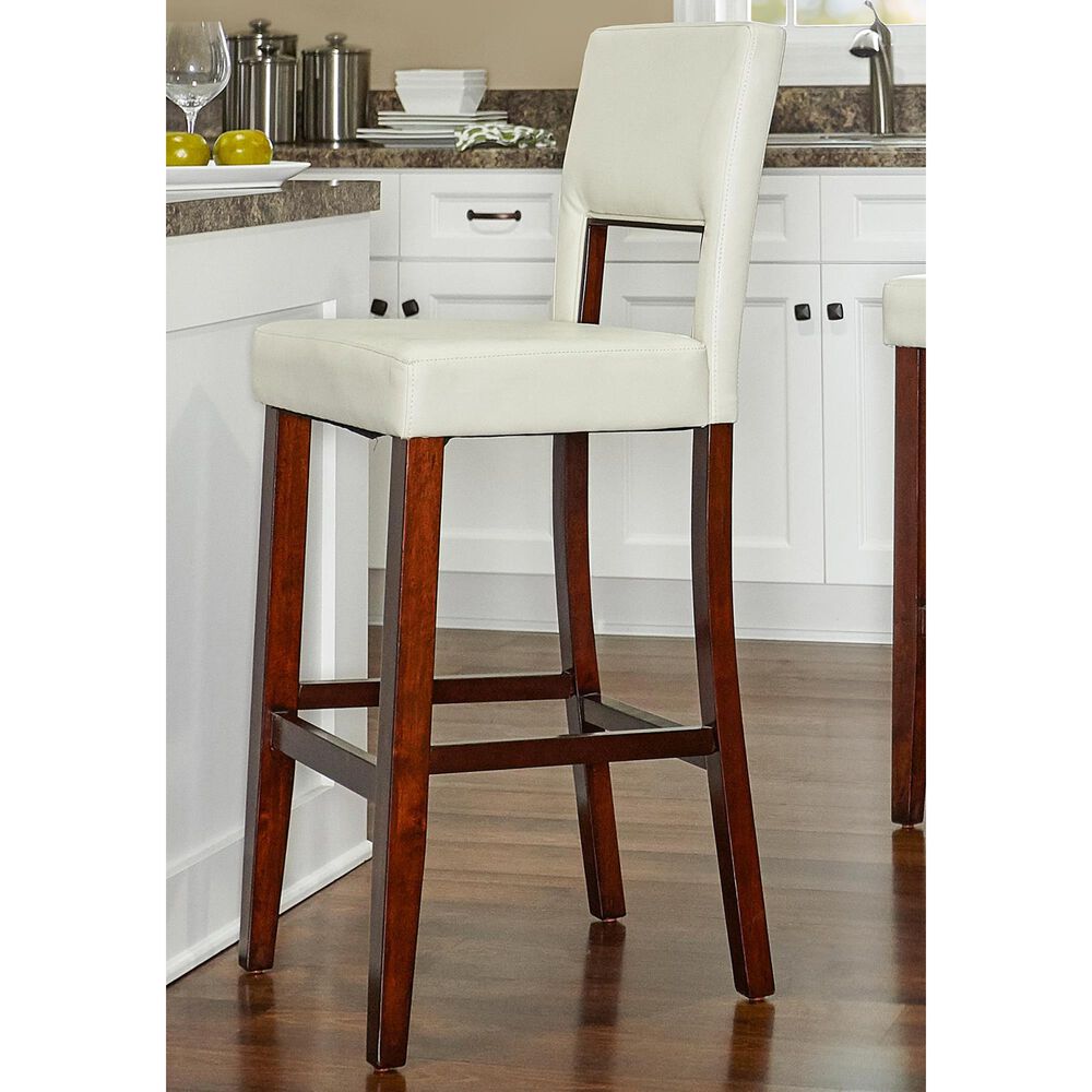 Linden Boulevard Bailie Barstool in White, , large
