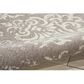 Nourison Damask DAS03 5" x 7" Ivory and Grey Area Rug, , large