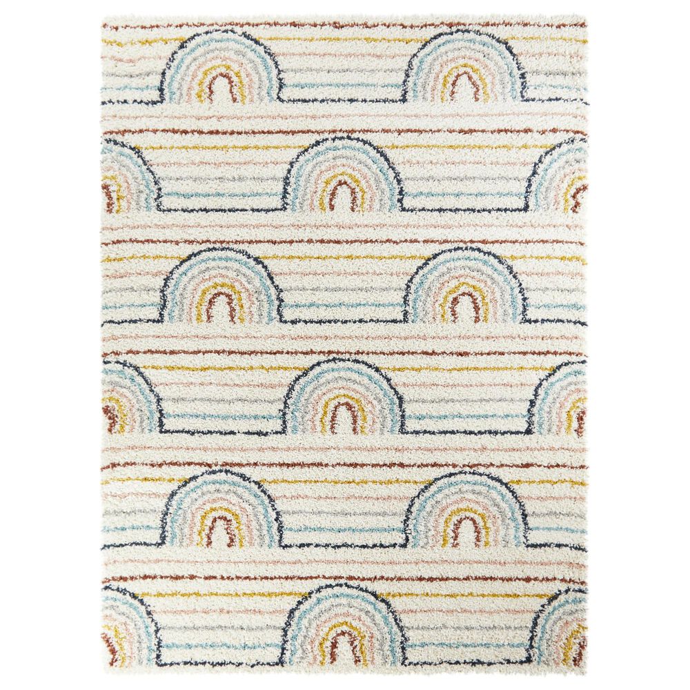 Balta Rugs Hailey 5"3" Round White Kids Area Rug, , large