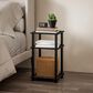 HOMLUX 3-Tier Turn-N-Tube End Table in Americano and Black (Set of 2), , large