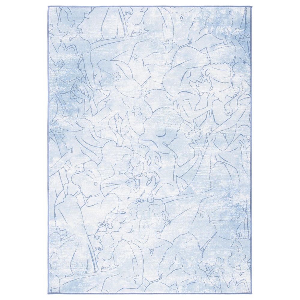 Safavieh Disney Princess Legacy 5' x 7' Light Blue and Blue Kids Rug NFM