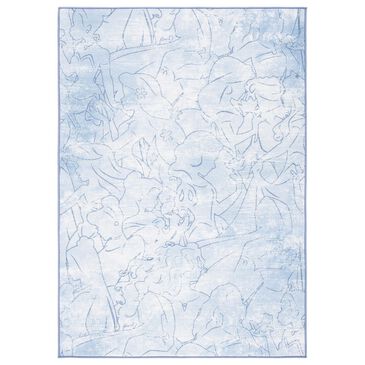 Safavieh Disney Princess Legacy 5" x 7" Light Blue and Blue Kids Rug, , large