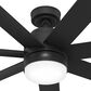 Hunter Brazos 52" Integrated LED Indoor/Outdoor Ceiling Fan with Light and Remote in Matte Black, , large