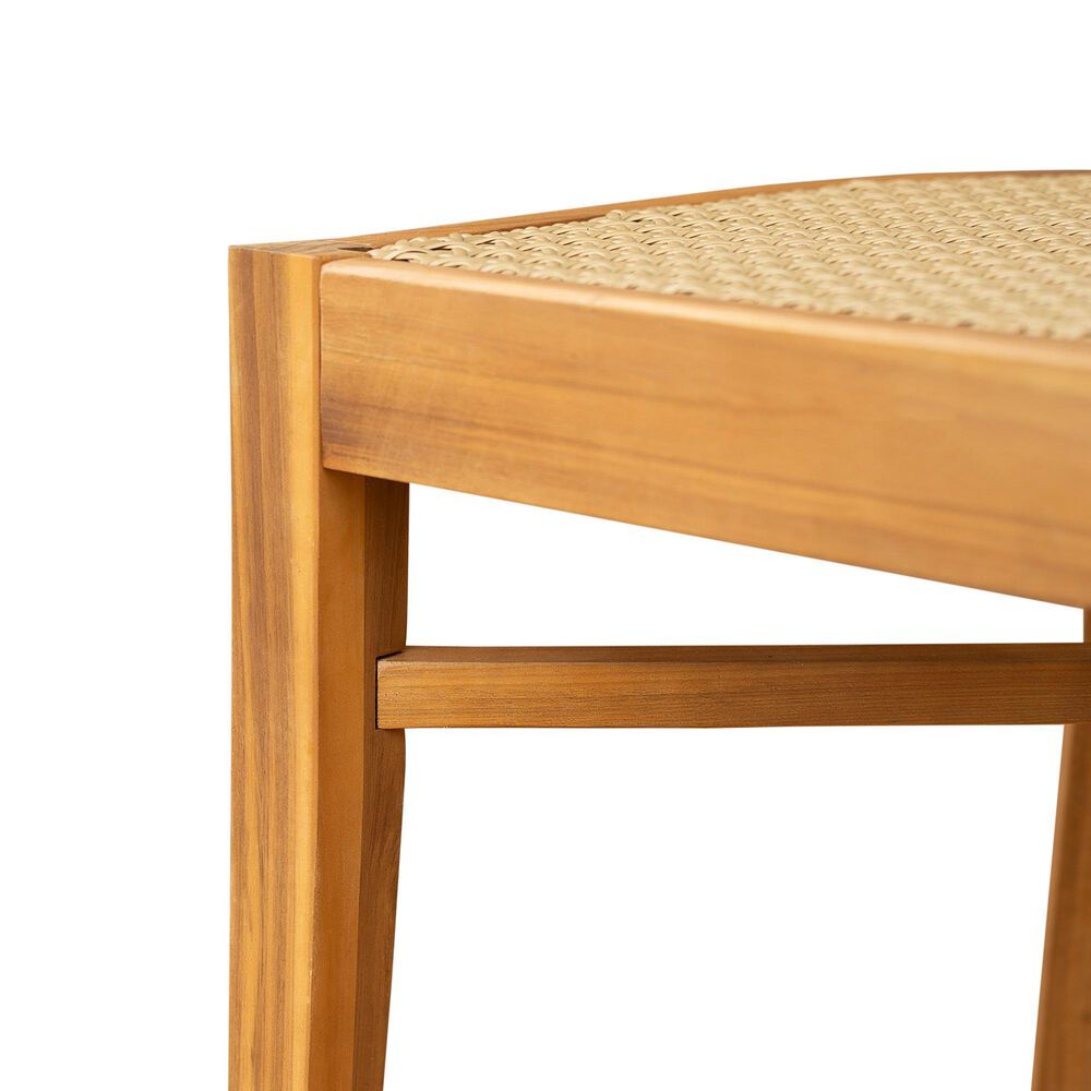 Hearth and Haven Netro Outdoor Dining Chair in Light Brown and Teak (Set of 2), , large
