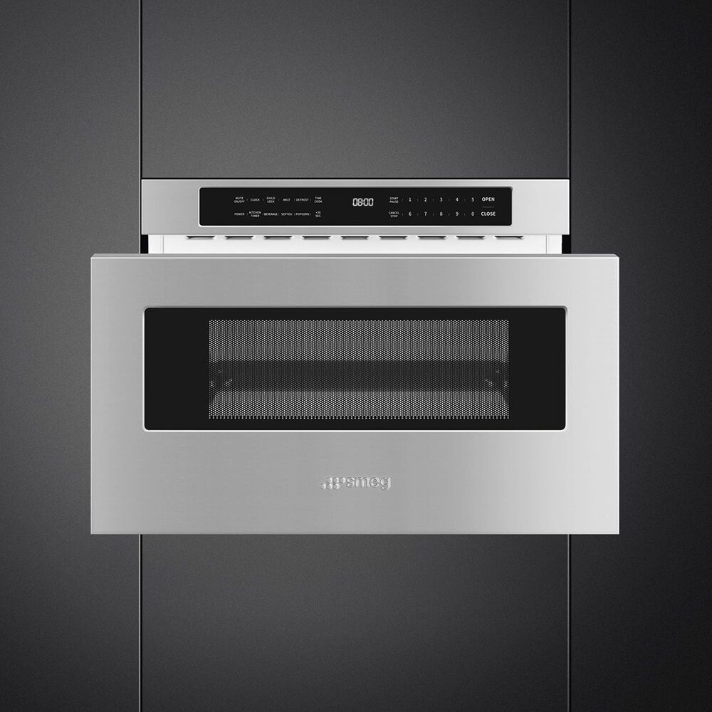 SMEG 24" Built-In Microwave Drawer in Stainless Steel, , large