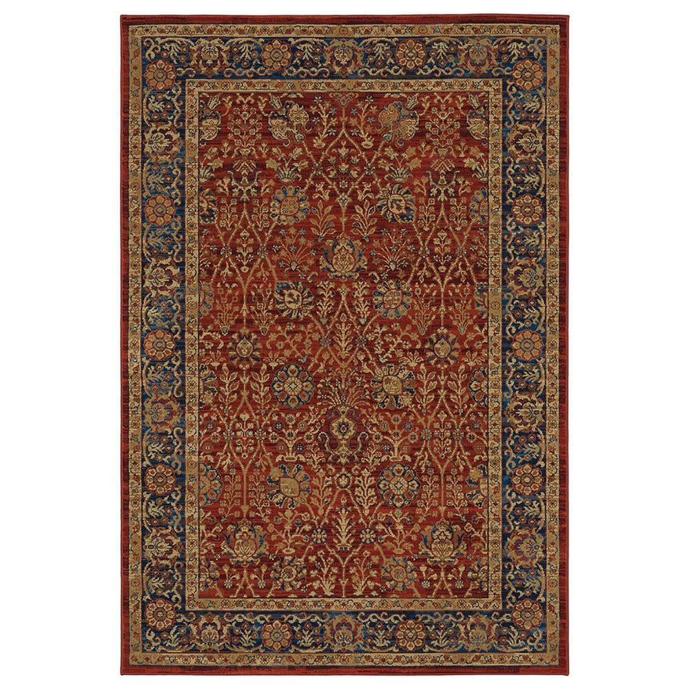 Oriental Weavers Ankara Oriental 501R5 5'3" x 7'6" Red and Blue Area Rug, , large