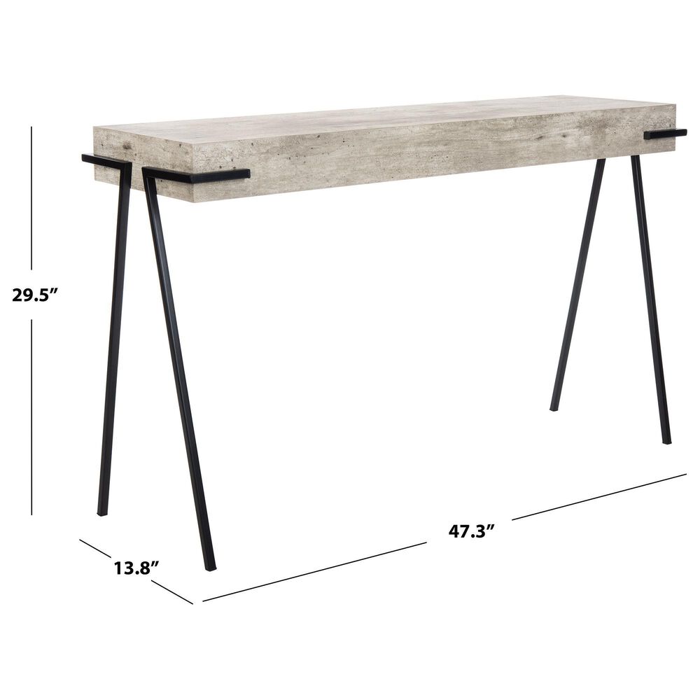 Safavieh Jett Console Table in Light Grey/Black, , large