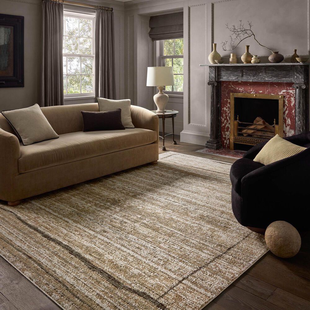 Loloi Bleecker Natural and Charcoal 4&#39; x 6&#39; Area Rug, , large