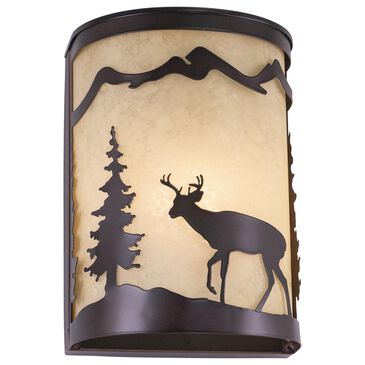 Vaxcel Bryce 1-Light Deer Wall Sconce in Burnished Bronze, , large