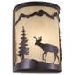 Vaxcel Bryce 1-Light Deer Wall Sconce in Burnished Bronze, , large