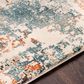 Surya Pune Deep Teal, Sky Blue, Light Beige, Tan, Dark Brown and Burnt Orange 2" x 2"11" Area Rug, , large