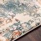 Surya Pune Deep Teal, Sky Blue, Light Beige, Tan, Dark Brown and Burnt Orange 2" x 2"11" Area Rug, , large