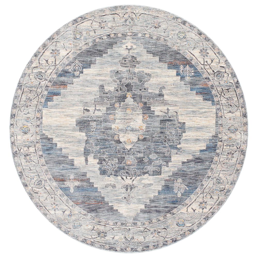 Surya Chicago CHG2314 7&#39;10&quot; Round Slate, Charcoal, Light Beige, Blue, Black,Taupe Area Rug, , large
