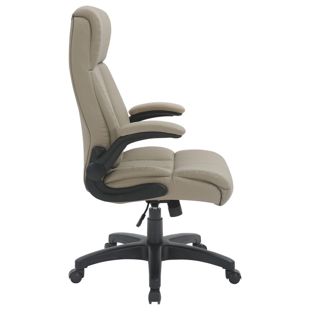 Rta Products Llc Ultra-Padded Executive Office Chair with Flip-Up Armrests in Taupe, , large