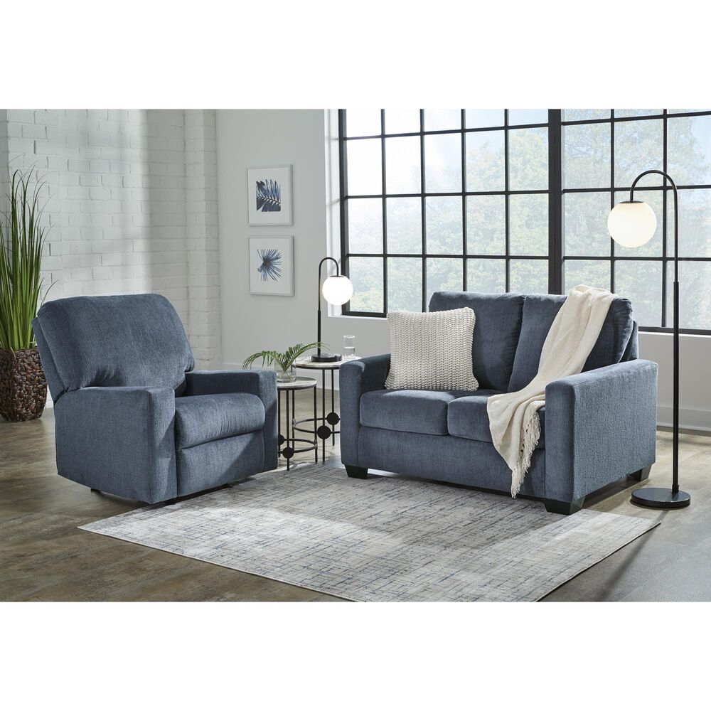 Ashley Rannis Manual Rocker Recliner in Navy, , large