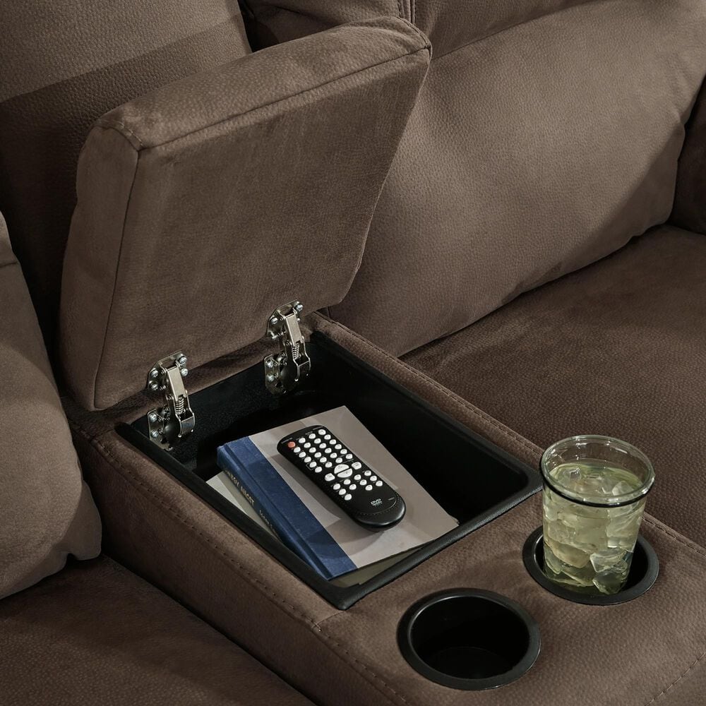 Ashley Next-Gen Gaucho Manual Reclining Loveseat with Console in Espresso, , large