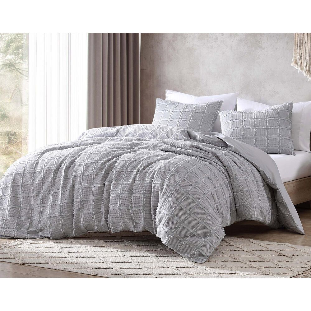 Hallmart Collectibles Jordie 3-Piece King Comforter Set in Ivory and Gray, , large