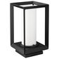 Golden Lighting Smyth 1-Light Outdoor Pier Mount with Opal Glass Shade in Natural Black, , large