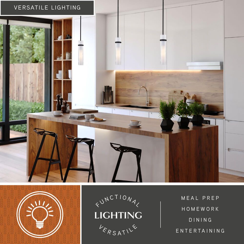 Vaxcel Vilo 1-Light Mini Pendant in Matte Black, , large