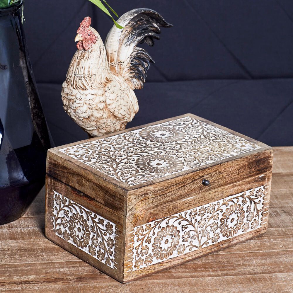 Maple and Jade Coastal Box in Brown and White &#40;Set of 3&#41;, , large