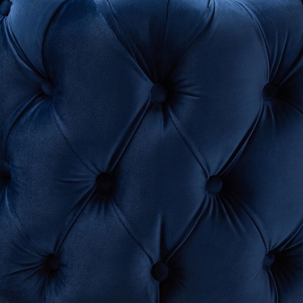 Baxton Studio Valeria Ottoman in Royal Blue, , large