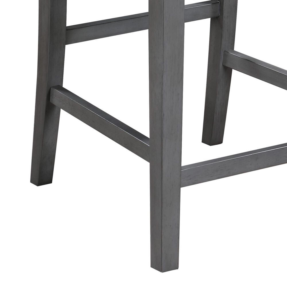 HOMLUX Counter Height Upholstered Chair in Gray (Set of 2), , large