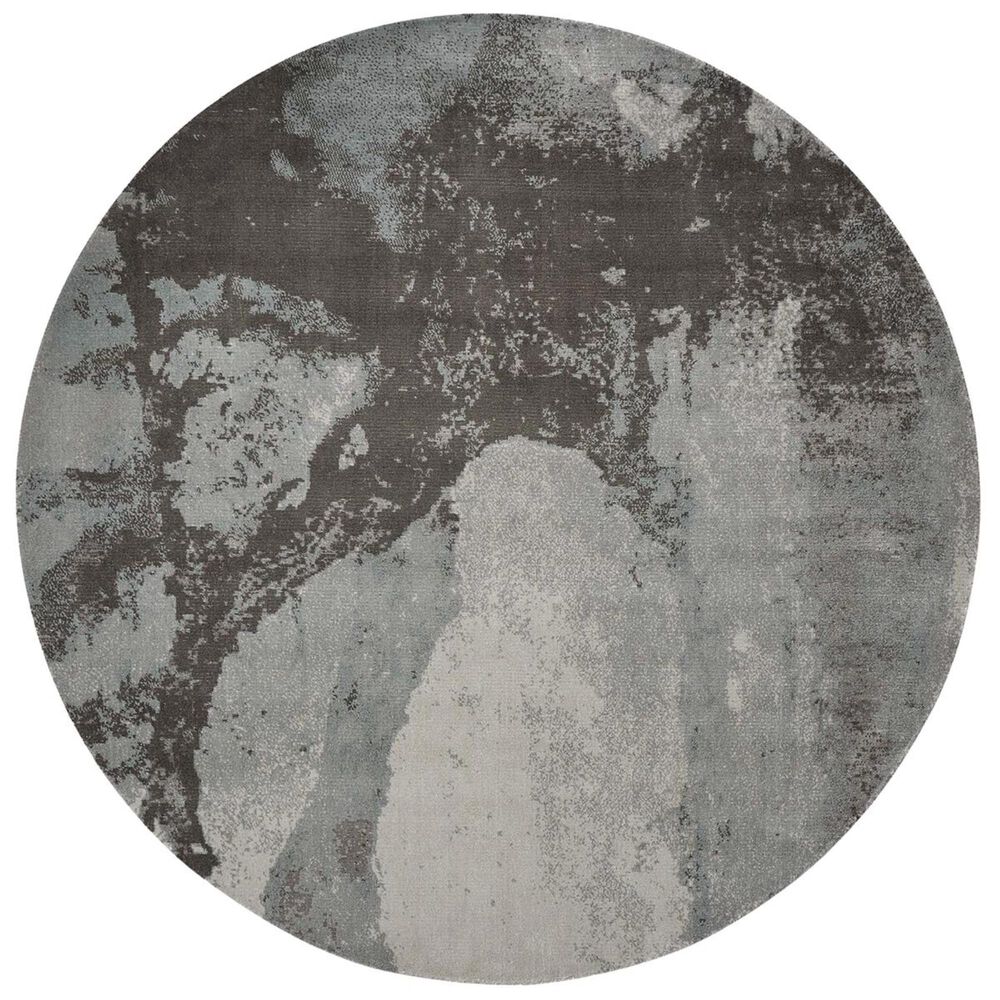 Nourison Twilight TWI07 8" Round Seamist Area Rug, , large
