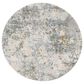 Surya Dresden Dusty Sage, Taupe, Off-White, Deep Teal, Ink Blue, Light Gray and Mustard 5"3" Round Area Rug, , large