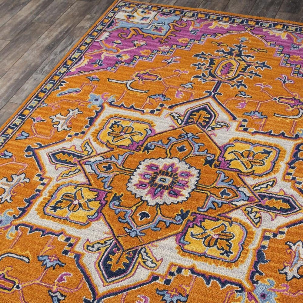 Momeni Ibiza IBI-02 5&#39; x 8&#39; Orange Area Rug, , large
