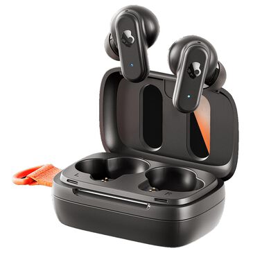 Skullcandy Dime 3 True Wireless Earbuds in True Black and Orange Glow, , large