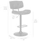 Blue River Brooklyn Adjustable Swivel Bar Stool in Black, , large