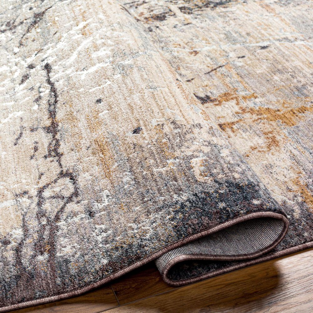 Surya Aida 2&#39; x 2&#39;11&quot; Beige, Medium Gray, Gray, Deep Teal and Tan Area Rug, , large