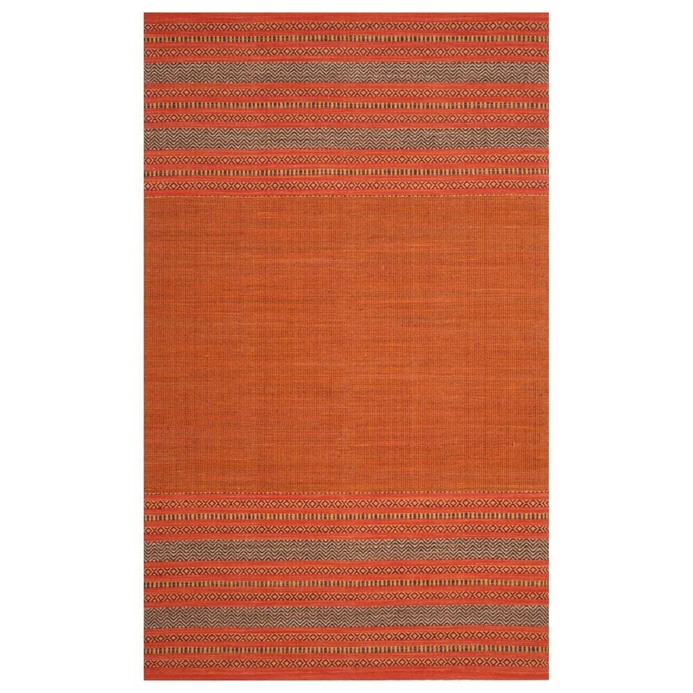 Safavieh Montauk MTK214B 6" x 9" Orange and Red Area Rug, , large