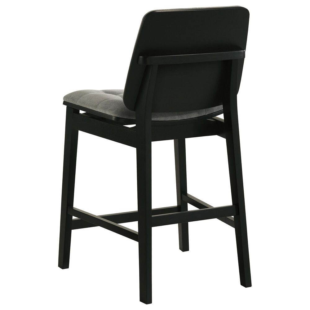 Coaster Redbridge Counter Stool with Grey Cushion in Black, , large