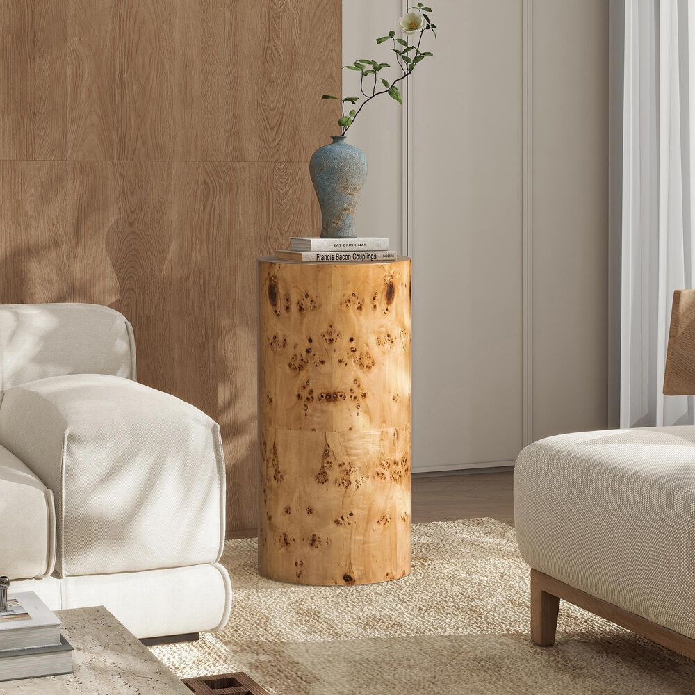 Jennifer Taylor Home Nebula 29.5&quot; Side Table in Warm Natural Brown, , large