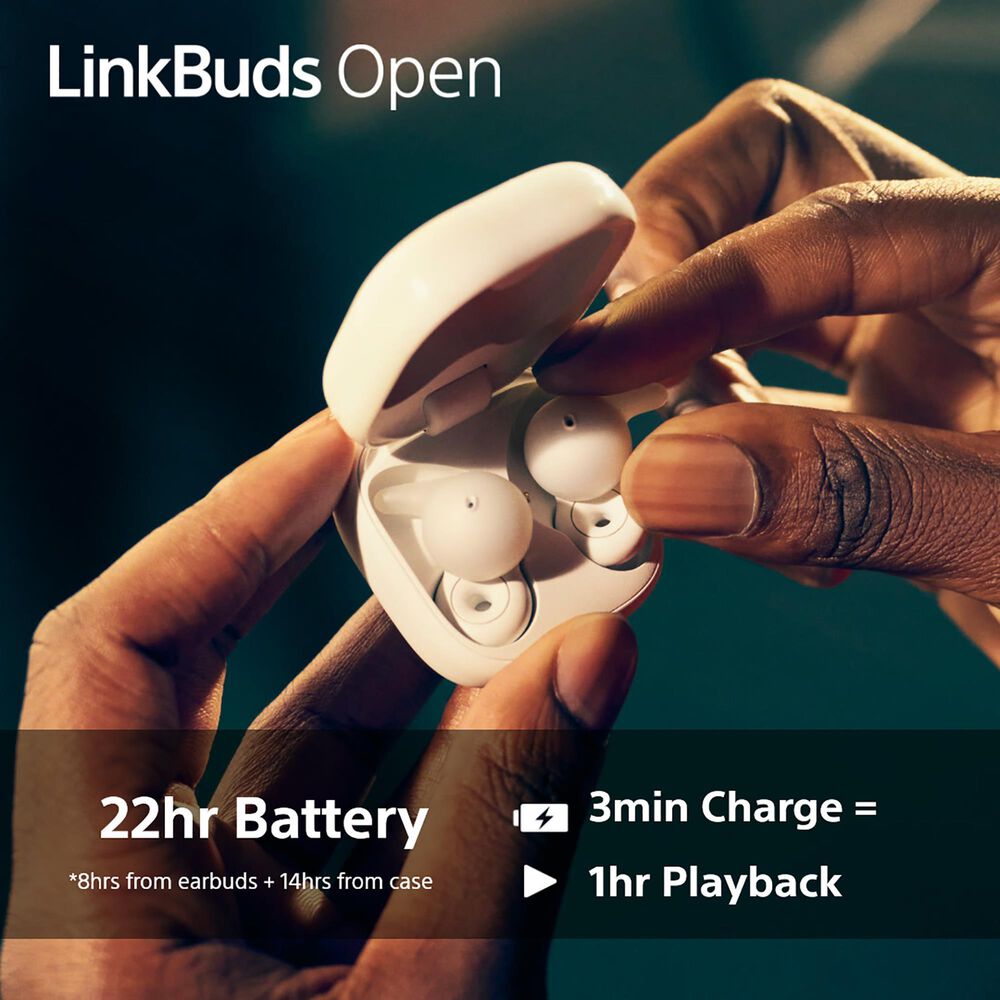 Sony LinkBuds Open Wireless Earbuds in White, , large