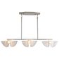 Golden Lighting Glacier 3-Light Linear Pendant in Polished Nickel, , large
