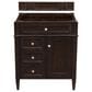 James Martin Vanities Brittany 30" Single Bathroom Vanity in Burnished Mahogany with 3 cm Arctic Fall Solid Surface Top and Rectangle Sink, , large