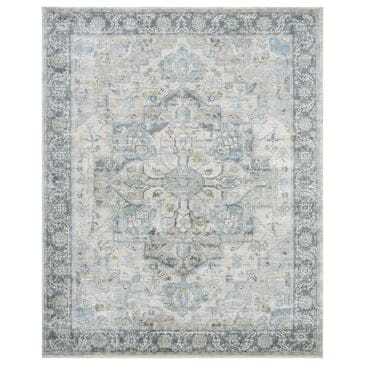 Surya Avellino 9"2" x 12" Light Beige, Gray, Pale Blue, Deep Teal, Denim, Tan and Light Olive Area Rug, , large