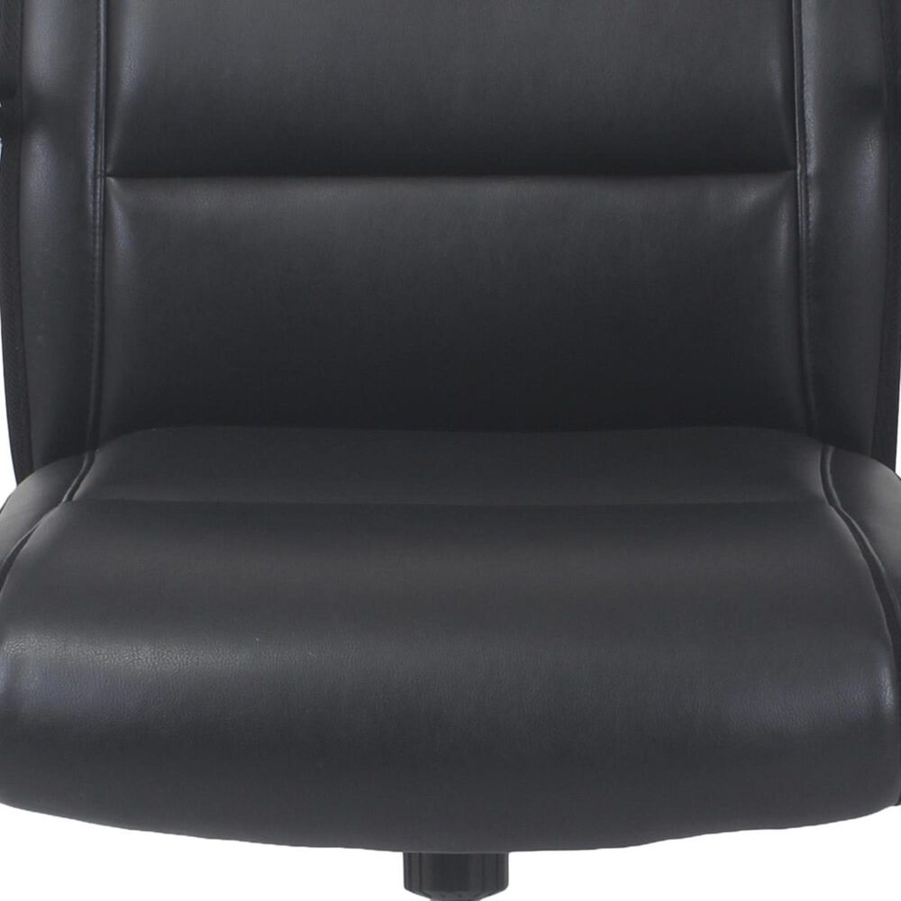 Global Seating High-Back Executive Chair with Chrome Base in Onyx Black, , large