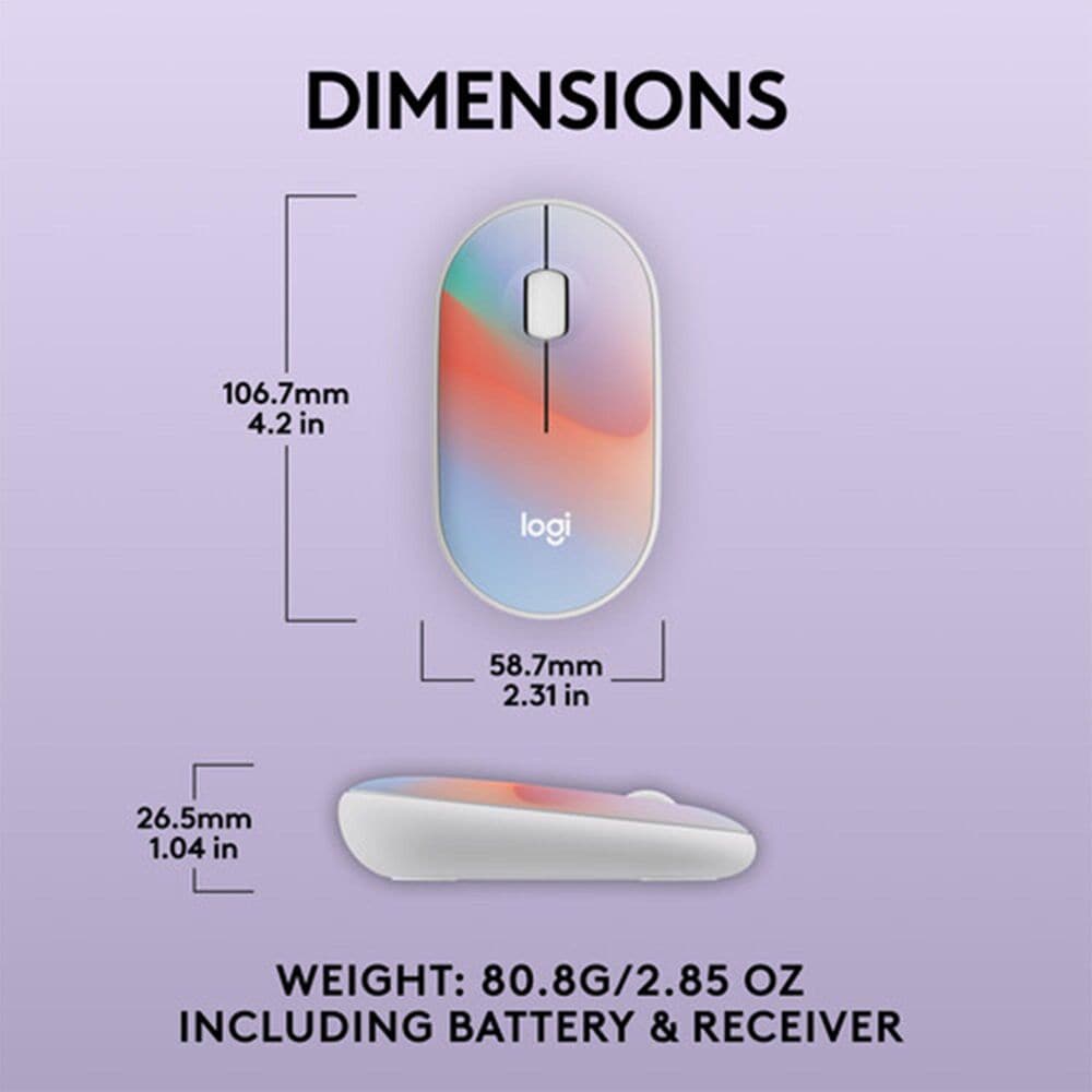 Logitech M340 Wireless Mouse in Sheer Dream, , large