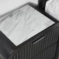 Modern Market Becket Wood and Faux Stone Nightstand with Speakers LED Lights and Refrigerator, , large