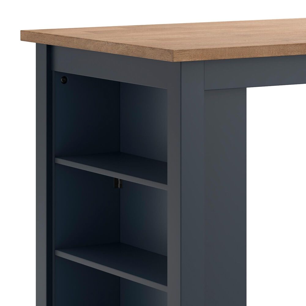 Ashley Gesthaven Counter Height Table in Light Natural and Dark Blue - Table Only, , large