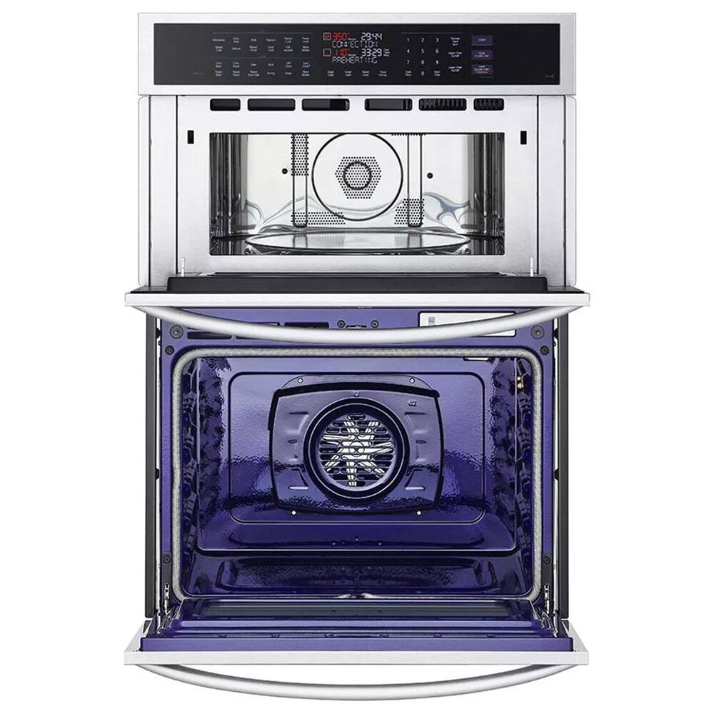 LG 2-Piece Kitchen Package with Print Proof Stainless Steel 6.4 Cu. Ft. Smart Combination Wall Oven and Black 30" Induction Cooktop, , large
