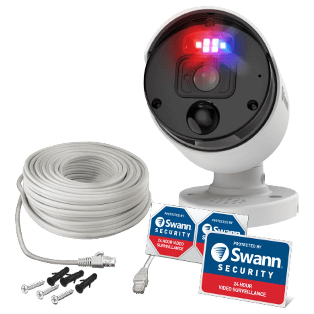 Swann Enforcer 4K Add-on Bullet Camera in White and Black, , large