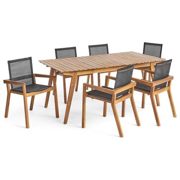 Noble House Copperfield 7-Piece Patio Dining Set in Teak Brown, , large