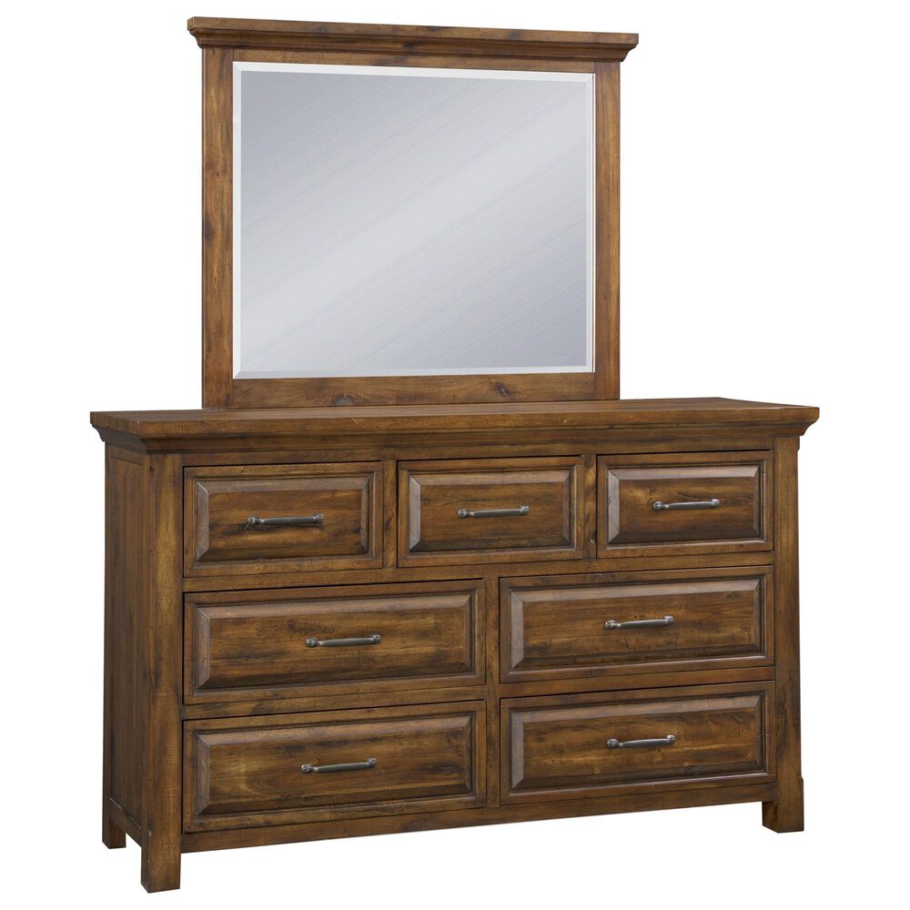 Cedar and Sage Hill Crest 4 Piece California King Storage Bedroom Set in Chestnut, , large